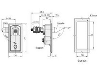 MS726 Swing Handle Cabinet Lock